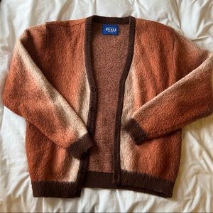 Awake NY
Mens Orange Mohair Ombré Striped Cardigan